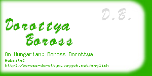 dorottya boross business card